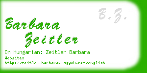 barbara zeitler business card